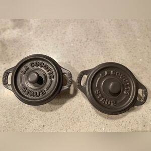 Staub Matte Black Mini La Cocotte Set - Pair